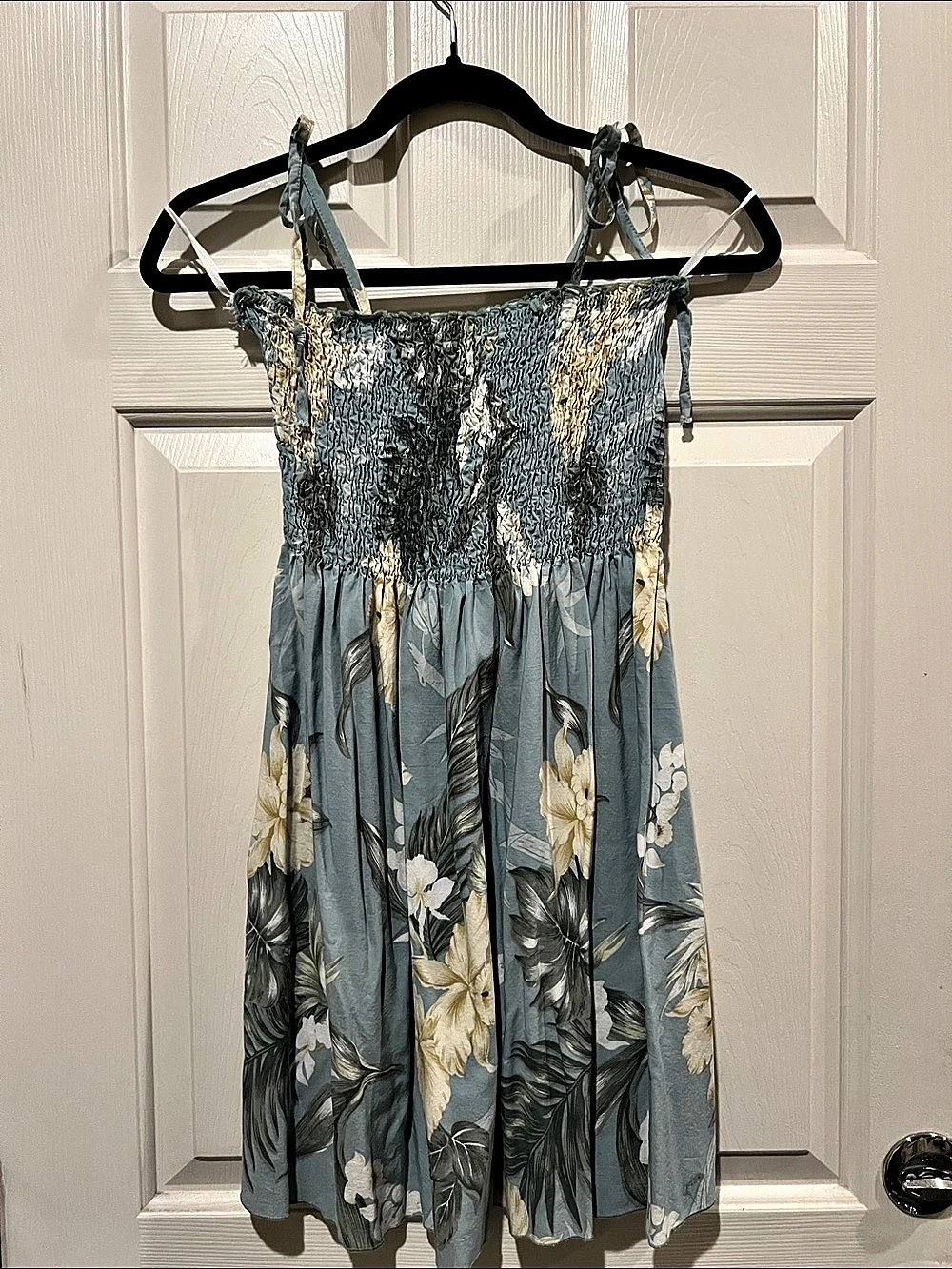 Floral Maxi Dress Blue & Yellow